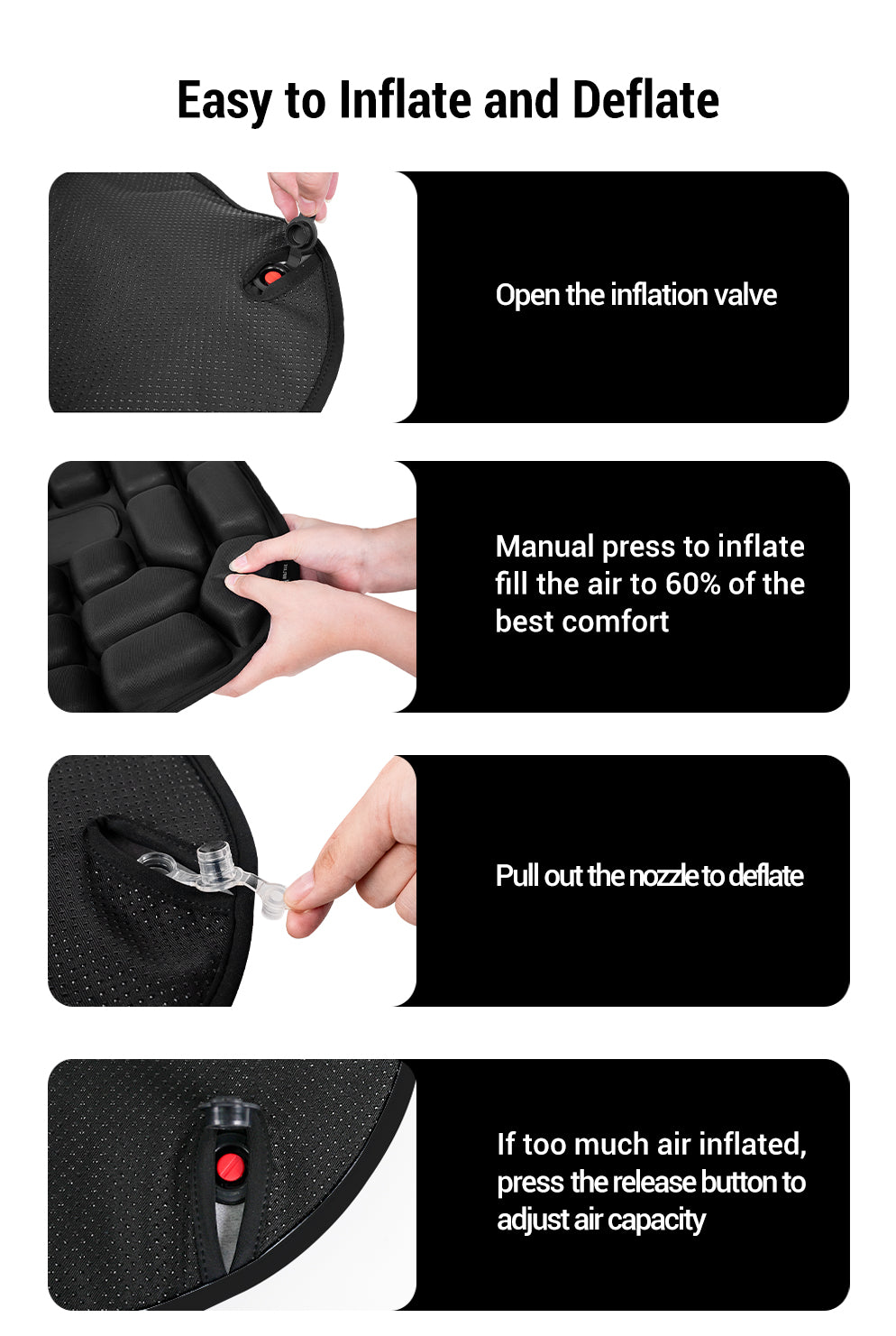 Anti-decubitus Air Cushion For Car Seat